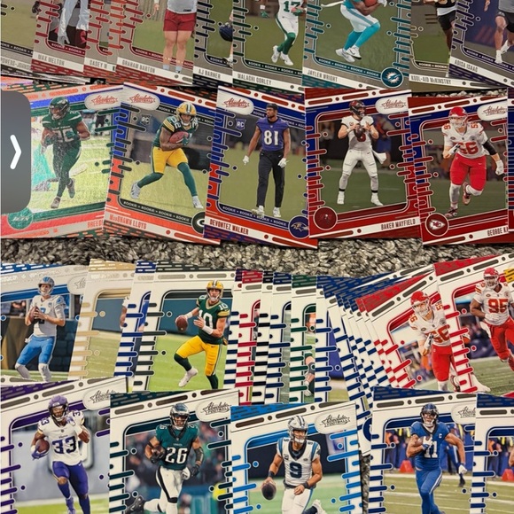 Lot of 110 Panini Absolute Football cards 2019-2025 with rookies and inserts - Picture 3 of 11
